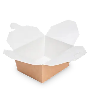 Бумажный контейнер чайна бокс 166х132х53 м 900 мл крафт (OSQ) ECO FOLD BOX