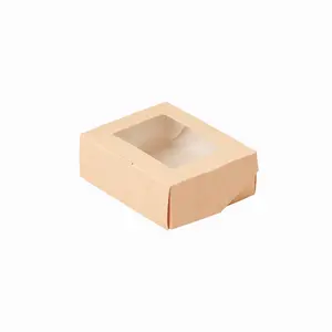 Контейнер бумажный с окном OSQ TABOX 300 PRO (100х80х40) крафт