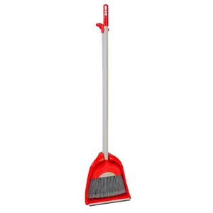 Щетка с длинным ворсом + совок Ленивка Selmop красный (артикул производителя AF202R)