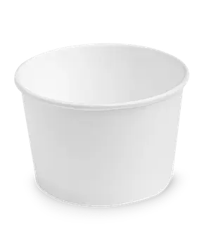 Бумажный контейнер круглый Round Bowl 300мл белый