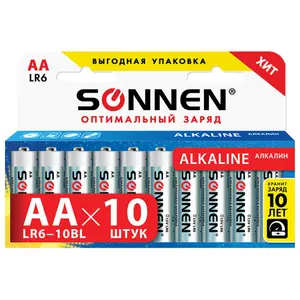Батарейка SONNEN/VARTA АА LR6 (10-12шт/пач)