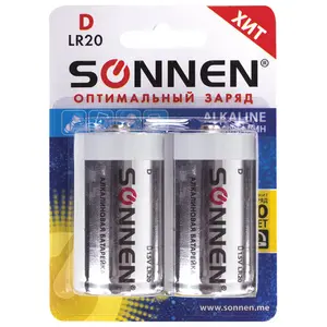 Батарейка SONNEN LR 20 (2шт/уп)
