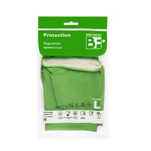 Перчатки резиновые Ben Fatto Protection L зеленые