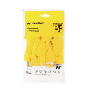 Перчатки резиновые Ben Fatto Protection M желтые