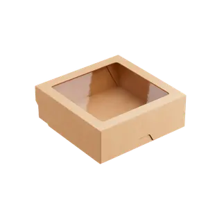 Контейнер бумажный OneBox 1230мл (150х100х55) крафт с окном
