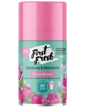 Освежитель воздуха аэрозольный FirstFresh Seasons & Moments Весенний пион 250 мл сменный картридж (артикул производителя 103062)