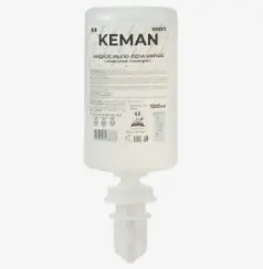 Мыло-пена для рук кардтридж Keman S4 нейтральное бесцветное с отдушкой 1 л (артикул производителя 500511)