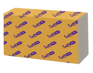 Полотенца бумажные листовые SoffiPro Premium 2 сл белые Z сложения 200 листов (артикул производителя 10901358)