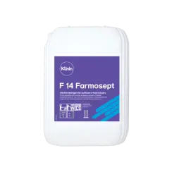 Средство щелочное моющее для пищевых производств Klinin F14 Farmosept пенное хлорное 10 л (артикул производителя 205069)