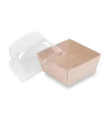 Контейнер бумажный SmartPack 300 (100х100х49) крафт 