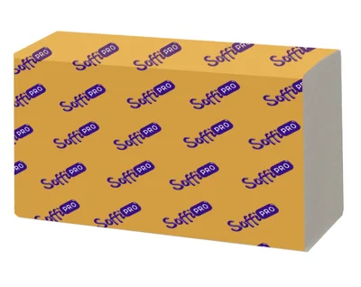 Полотенца бумажные листовые SoffiPro Premium 2 сл белые Z сложения 200 листов (артикул производителя 10901358) — фото 1