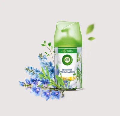 Освежитель воздуха аэрозольный Airwick Pure Весеннее пробуждение 250 мл сменный баллон — фото 1