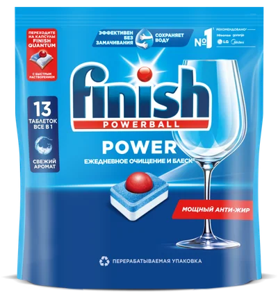 Таблетки для ПММ Finish POWER AIO бесфосфатные 100 шт (артикул производителя 3263206) — фото 1