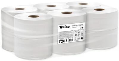 Туалетная бумага в рулоне VEIRO Professional Comfort 2 слойная белая 200 м (артикул производителя Т203) — фото 1