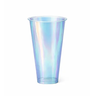 Стакан одноразовый пластиковый 500мл Bubble Cup с квадратным дном глянец перламутр — фото 1