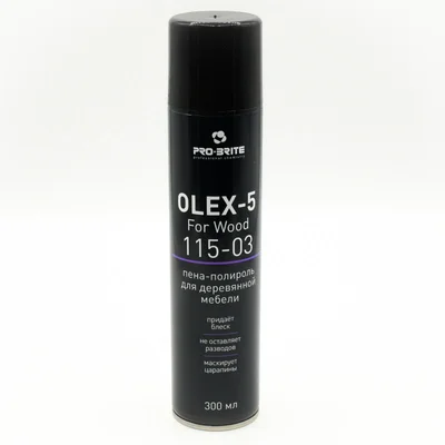 Полироль-очиститель для мебели, дерева Pro-Brite OLEX-5 Wood Аэрозоль 0,3 л (арт 115-03) — фото 1