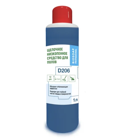Средство щелочное для мытья полов Biosoap D206 1 л (артикул производителя 9060301) — фото 1