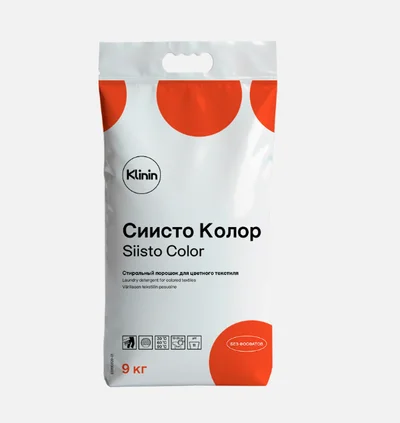 Стиральный порошок для цветного текстиля Klinin Siisto Color 9 кг (артикул производителя 205613) — фото 1