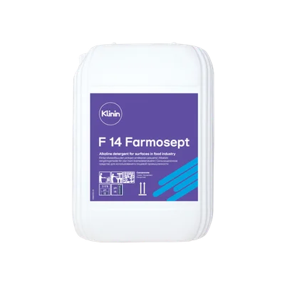 Средство щелочное моющее для пищевых производств Klinin F14 Farmosept пенное хлорное 10 л (артикул производителя 205069) — фото 1