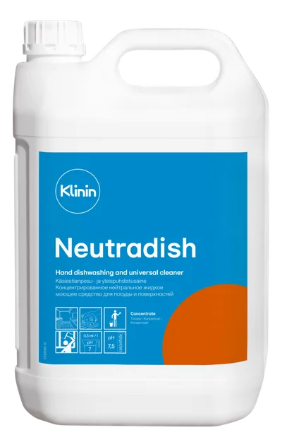 Средство для ручной мойки посуды Klinin C1 Neutradish 5 л (артикул производителя 205040) — фото 1
