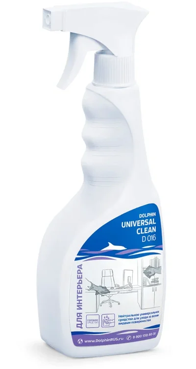 Средство для мытья мебели интерьера Долфин UNIVERSAL CLEAN 0,5 л (арт D016-05) — фото 1