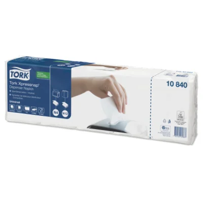 Салфетки бумажные для диспенсера TORK N4 Xpressnap Universal однослойные белые 5 уп по 225 листов (артикул производителя 10840) — фото 1