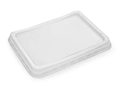 Крышка для контейнера пластиковая прямоугольная 190х144 мм, 875 мл прозрачная Стиролпласт — фото 1