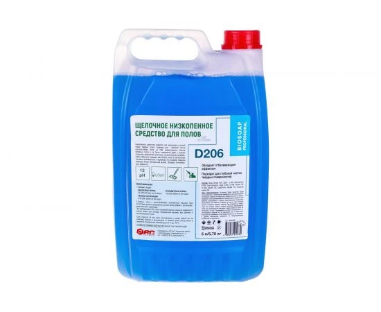 Средство щелочное для мытья полов Biosoap D206 5 л (артикул производителя 9060395) — фото 1