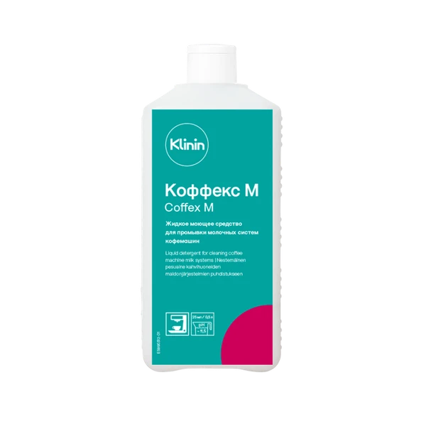 Средство для очистки молочных систем кофемашин Klinin Coffex M 1 л (артикул производителя 205598) — фото 1