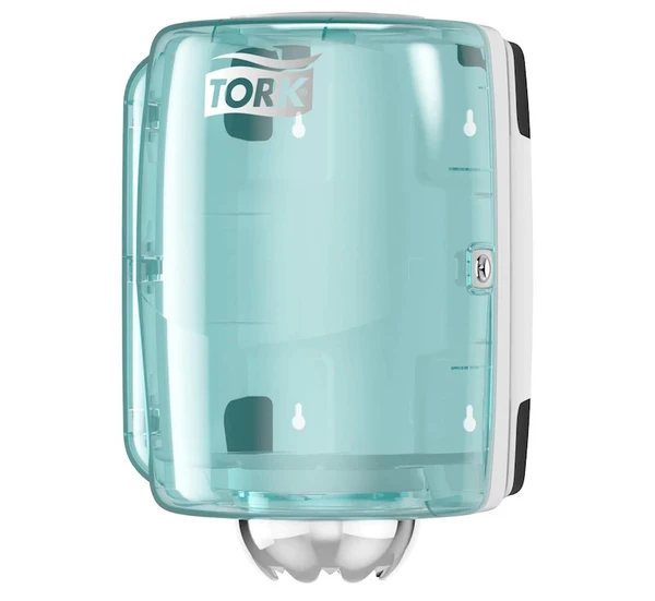 Диспенсер для полотенец TORK M2 Performance бирюзовый пластик ЦВ (артикул производителя 659000) — фото 1