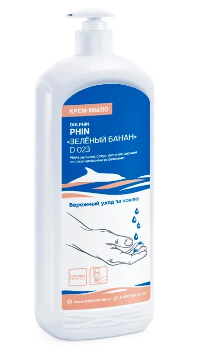 Мыло жидкое для рук Долфин PHIN нейтральное с помпой 1 л (D023-1) — фото 1