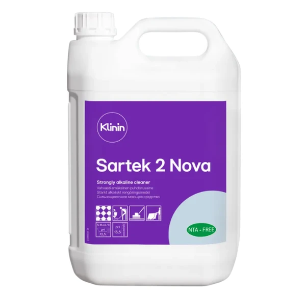 Средство обезжиривающее от сильных загрязнений Klinin Sartek 2 Nova от жира масла 5 л (артикул произыодителя 205184) — фото 1