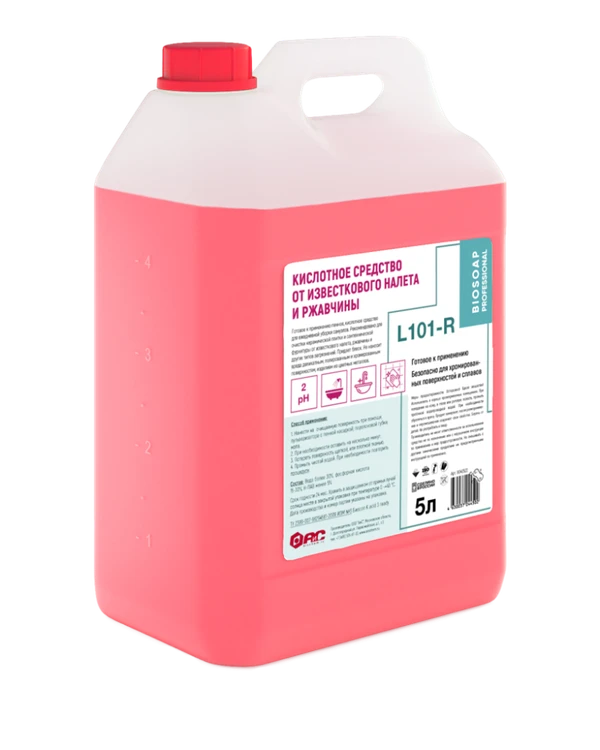 Средство кислотное для санузлов Biosoap L101-R 5 л (артикул производителя 9040522) — фото 1