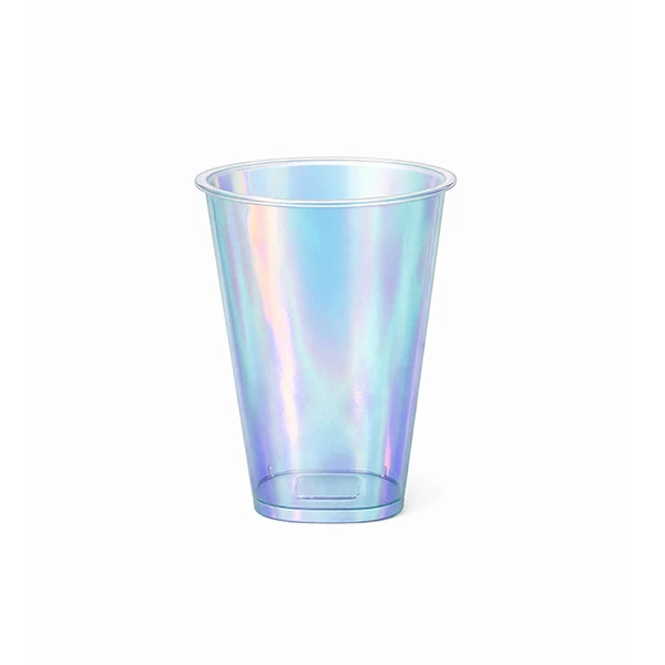 Стакан одноразовый пластиковый 375мл Bubble Cup с квадратным дном глянец перламутр — фото 1