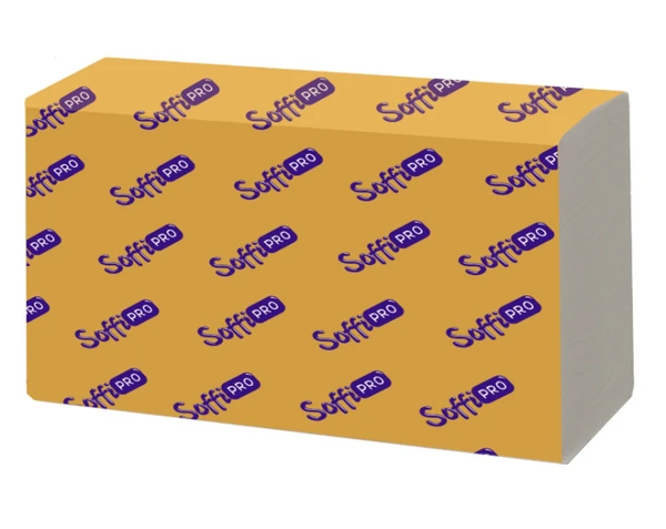 Полотенца бумажные листовые SoffiPro Premium 2 сл белые Z сложения 200 листов (артикул производителя 10901358) — фото 1
