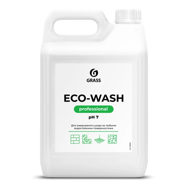 Средство универсальное низкопенное для мытья поверхностей GRASS Eco-Wash 5 л (артикул производителя 126030) — фото 1