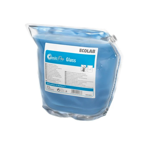 Средство для мытья стекол и зеркал Эколаб OASIS PRO GLASS 2 л (артикул производителя 430920202) — фото 1