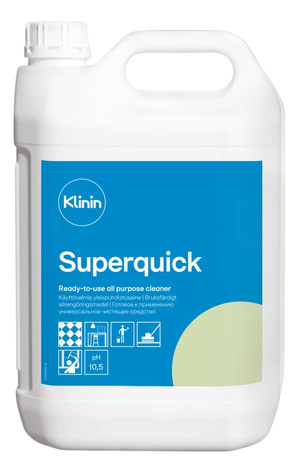 Средство для мытья стекол и зеркал Klinin E1 SuperQuick 5 л (артикул произволителя 205089) — фото 1