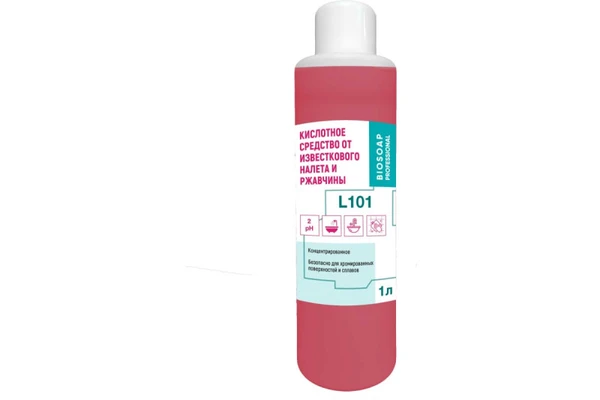Средство кислотное для санузлов Biosoap К L101 1 л (артикул производителя 9040401) — фото 1