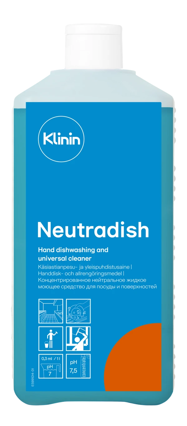 Средство для ручной мойки посуды Klinin C1 Neutradish 1 л (артикул производителя 205136) — фото 1