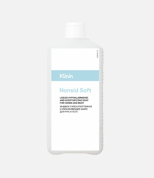 Мыло жидкое для рук гипоаллергенное и увлажняющее  Klinin Nonsid Soft 1 л (артикул производителя 205291) — фото 1