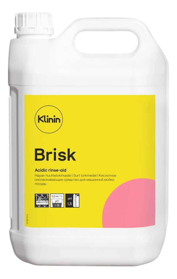 Средство ополаскивающее для ПММ для жесткой воды Klinin MD3 Brisk 5 л (артикул производителя 205107) — фото 1