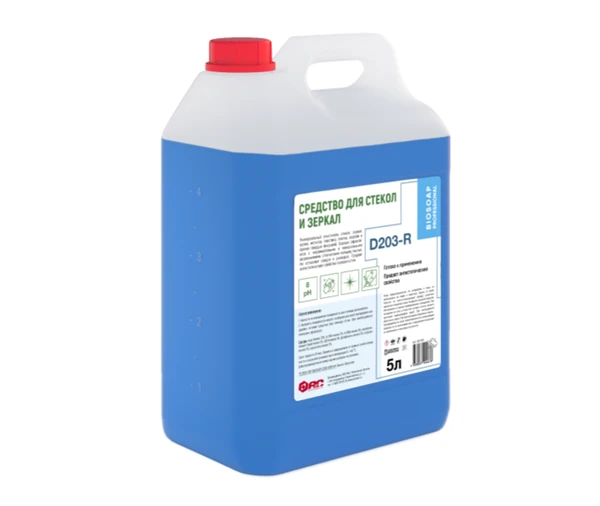 Средство для мытья стекол и зеркал Biosoap D203-R 5 л (артикул производителя 9010195) — фото 1