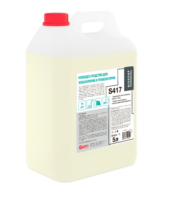 Средство сильнощелочное Biosoap S417 для чистки эскалаторов, траволаторов 5 л (артикул произврдителя 9041595) — фото 1