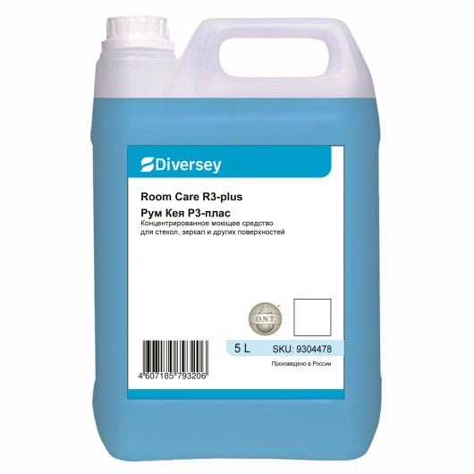 Средство для мытья стекол и зеркал Diversey Room Care R3 Plus 5 л (артикул производителя 9304478) — фото 1