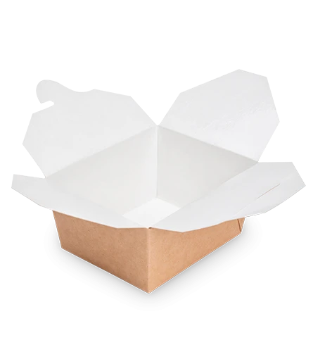 Бумажный контейнер чайна бокс 166х132х53 м 900 мл крафт (OSQ) ECO FOLD BOX — фото 1