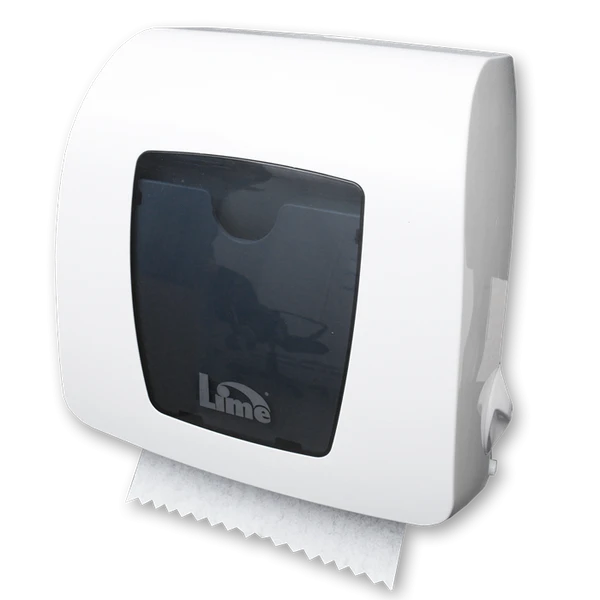 Диспенсер для полотенец в рулоне Lime Prestige MATIC mini пластиковый белый (артикул производителя HF106) — фото 1