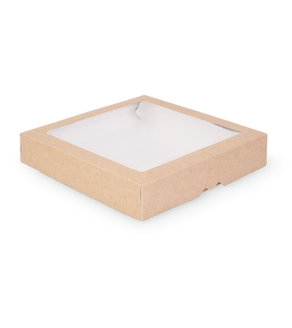 Контейнер бумажный с окном OSQ TABOX 1500 PRO (200х200х40) крафт — фото 1