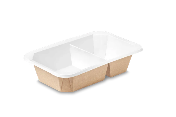 Контейнер бумажный OCTOBOX 800 2-секц 225х142х50 крафт — фото 1