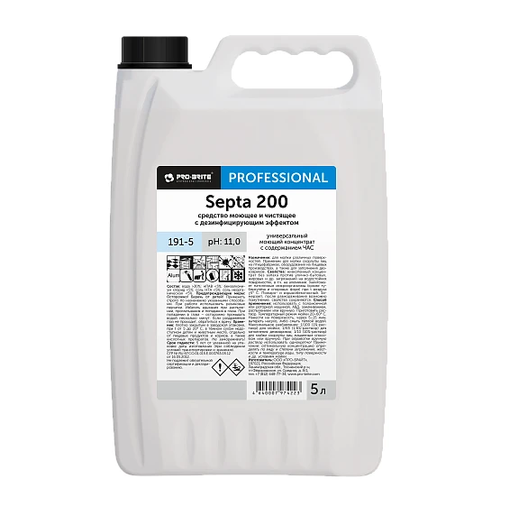 Средство дезинфицирующее (ЧАС) Pro-Brite SEPTA 200 5 л (артикул производителя  191-5) — фото 1